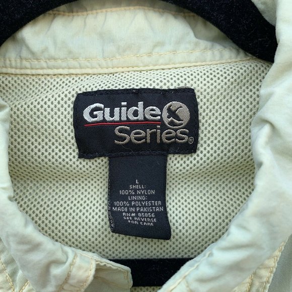 Guide Series Fishing Shirt Vented size L Mens Button Front Short Sleeves - Picture 3 of 4